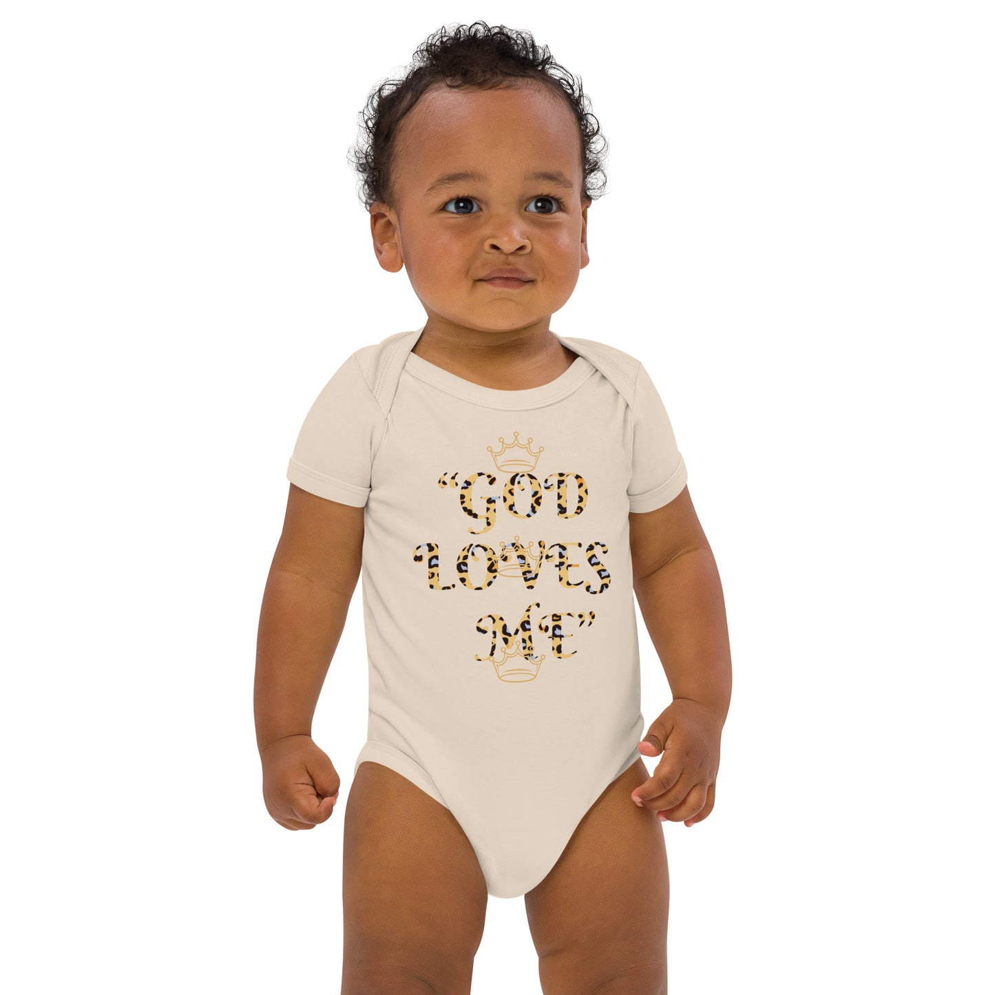 “God Bless You” Organic cotton baby bodysuit