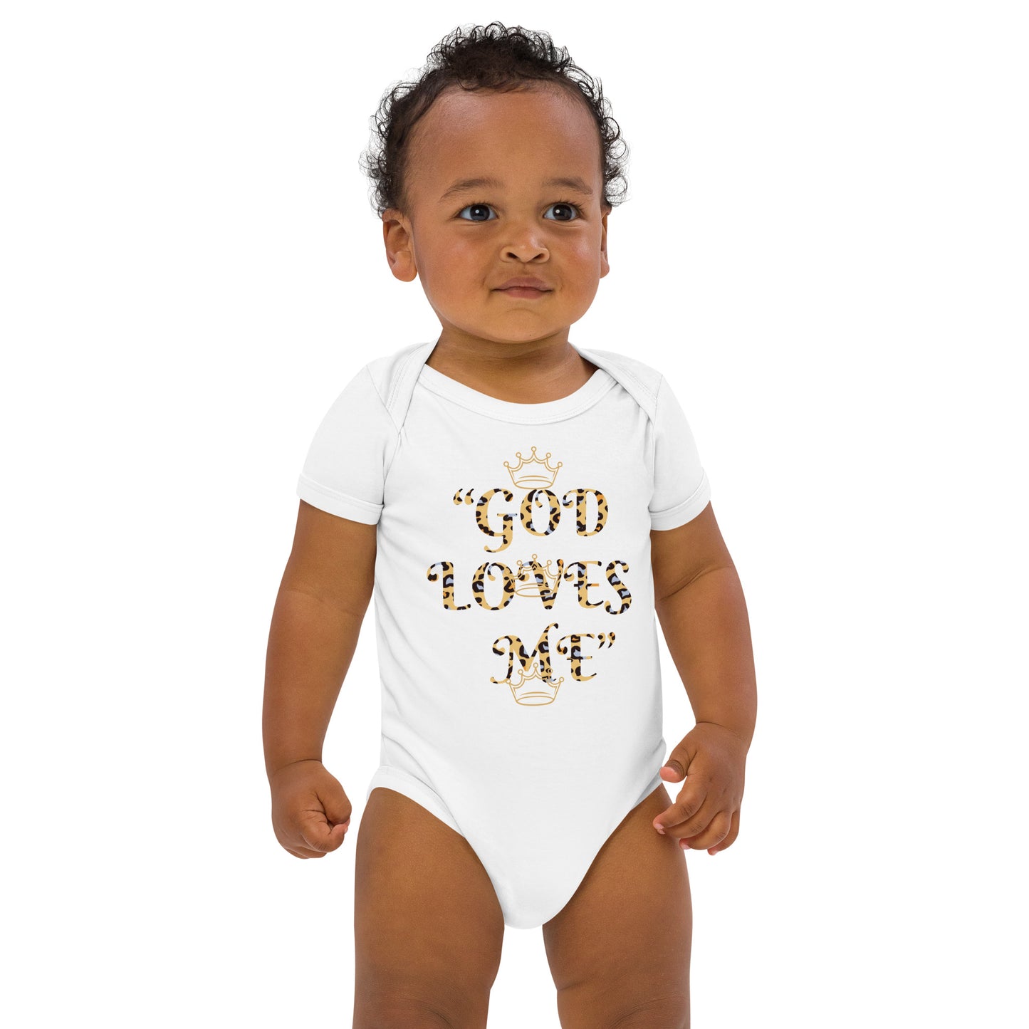 “God Bless You” Organic cotton baby bodysuit