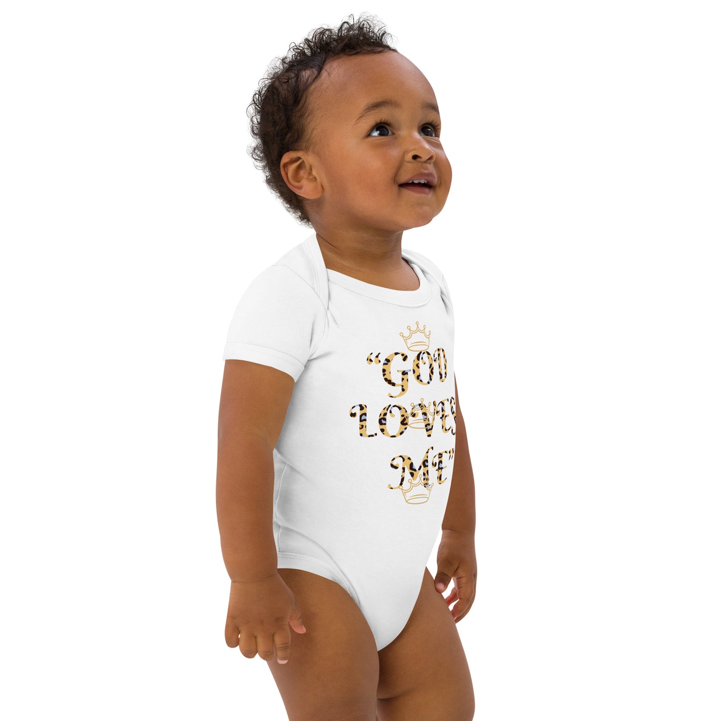 “God Bless You” Organic cotton baby bodysuit