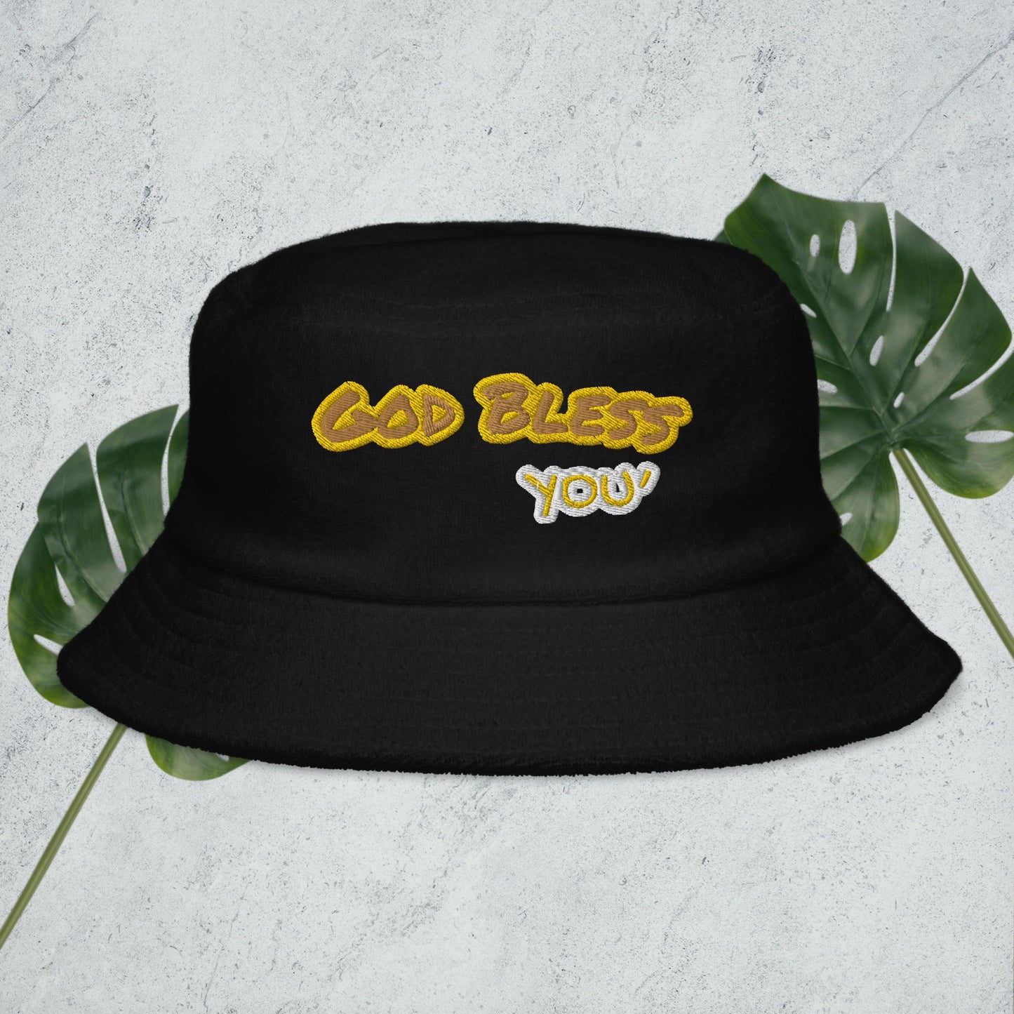 “God Bless You” bucket hat