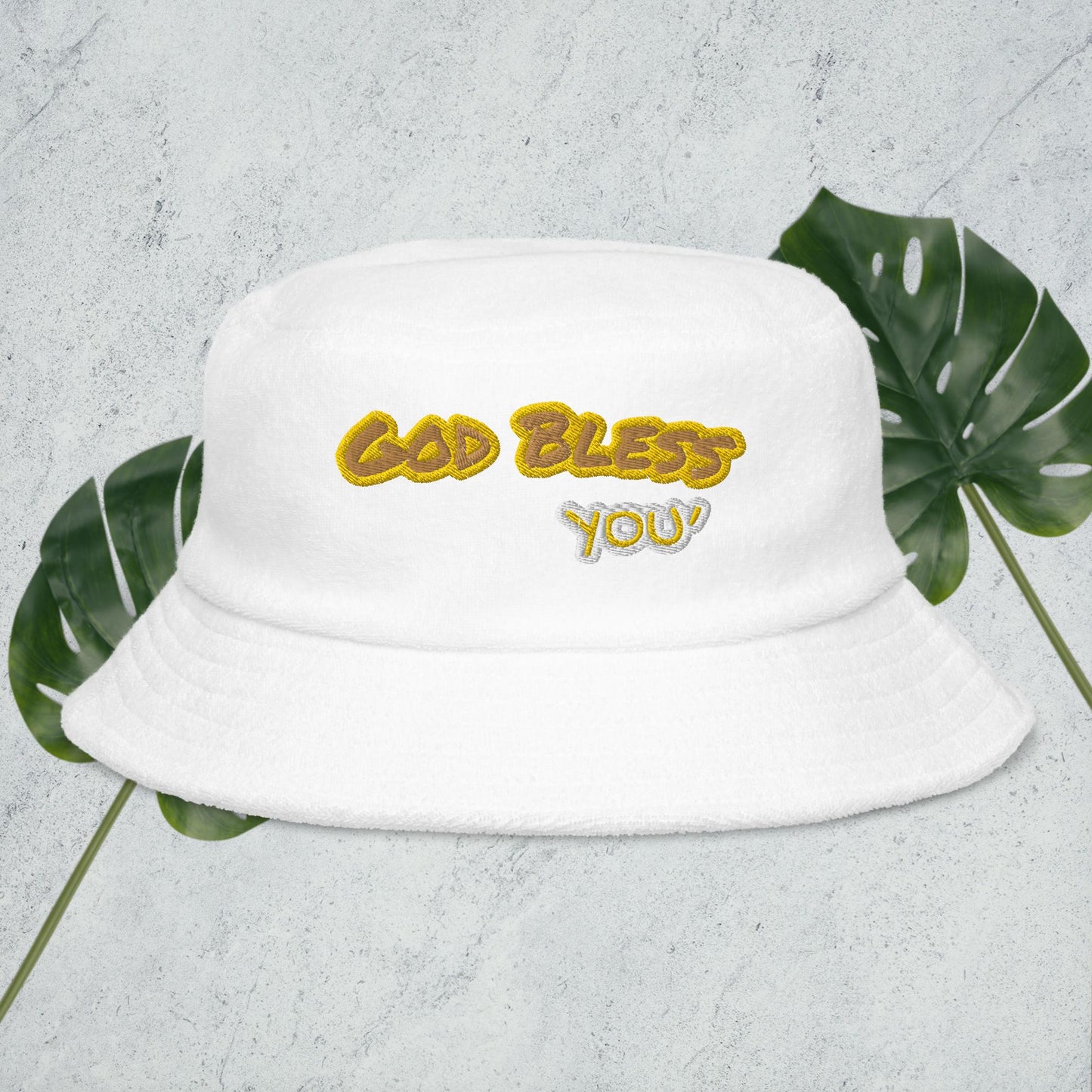 “God Bless You” bucket hat